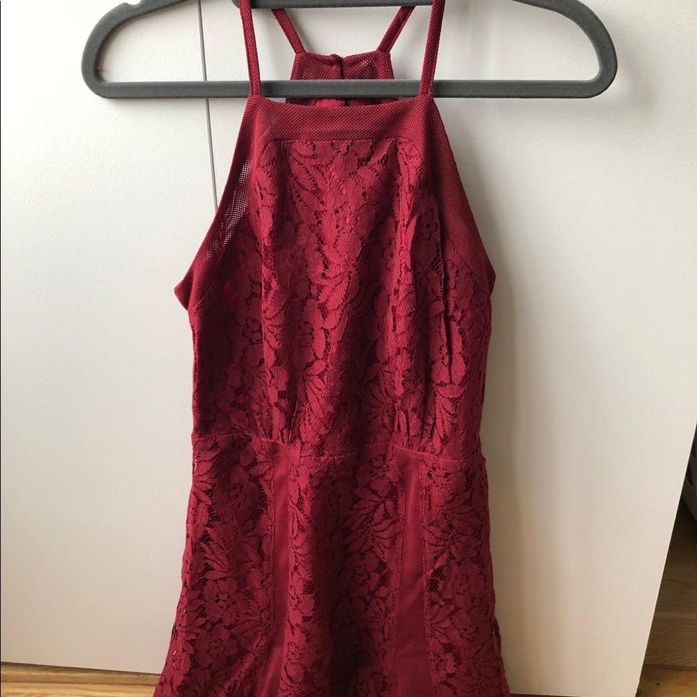 Burgundy Lace Dress